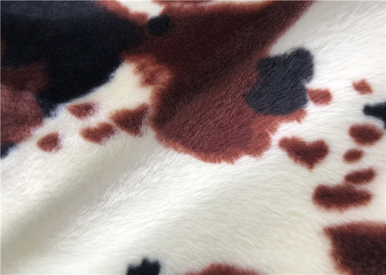 S Wave Animal Printed Velboa Sofa Velvet Upholstery Fabric 100% Polyester