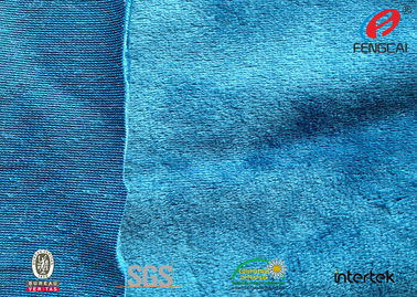 Ultra Soft Stretch Tricot Fabric , Velboa Polyester Velvet Fabric For Garment