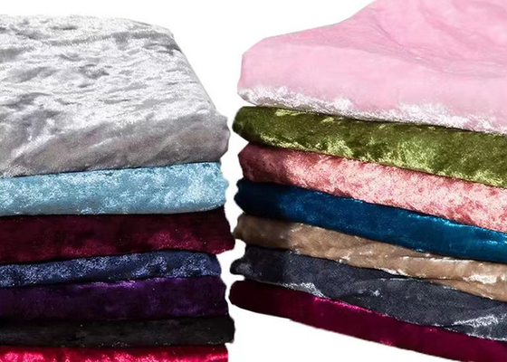 Stretch Crushed Ice Velour Spandex Velvet Fabric Customized